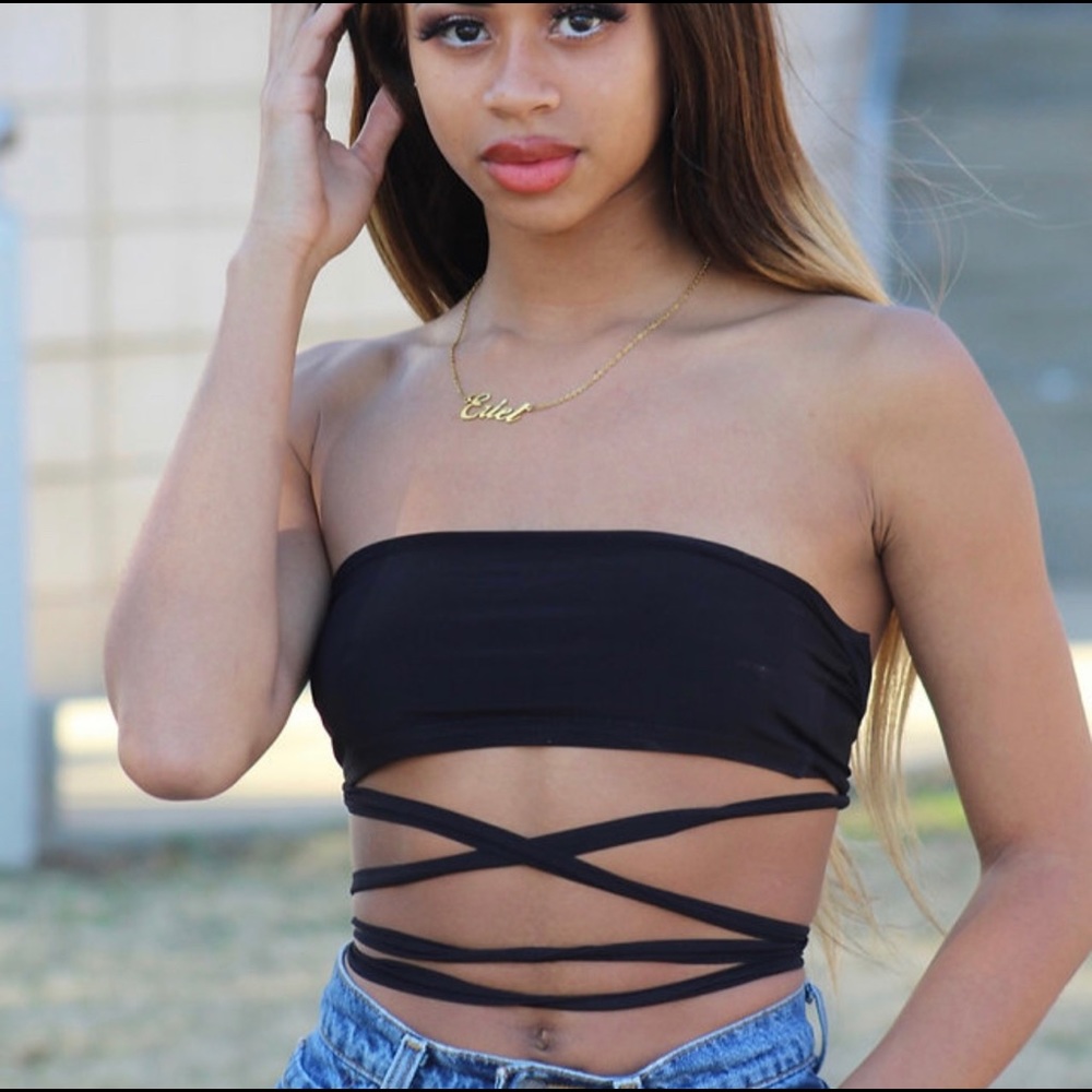 SIZE 2 Black Wrap Top